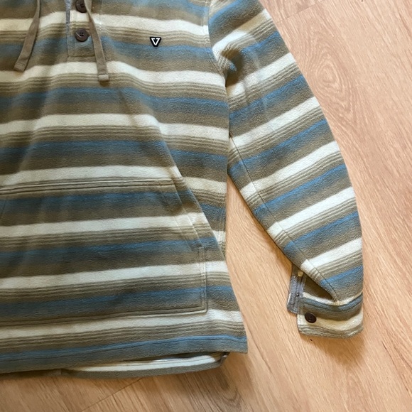 VISSLA Green and Gray Striped Hoodie - Picture 8 of 14
